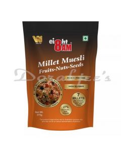 8AM MILLET MUESLI FRUITS-NUTS-SEEDS, 375G