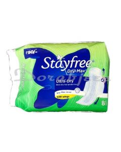 STAYFREE ULTRA THIN DRY SANITARY PADS MAX 8S