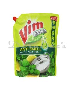 VIM ANTI SMELL  LIQUID DISH WASH PUDINA POUCH 2LT