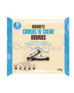 HERSHYS COOKIES N CREME 8 ROUNDS 128 GM