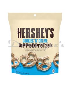 HERSHEYS COOKIES N CREME DIPPED PRETZELS 240G