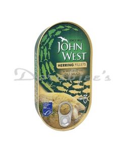 JOHN WEST HERRINGS MUSTARD & DILL  160G