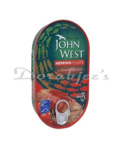 JOHN WEST HERRINGS TOMATO SAUCE 160G