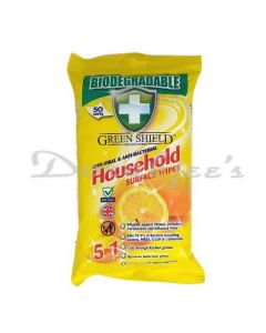 GREEN SHIELD ANTI VIRUS ANTI BACTERIA SURFACE WIPES 50G