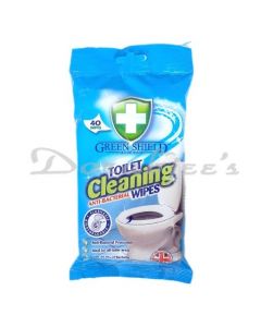 GREEN SHIELD TOILET CLEANER WIPES 40G