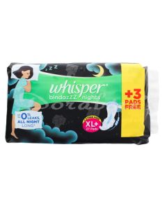 WHISPER ULTRA NIGHT SANITARY PADS XL WINGS 30P
