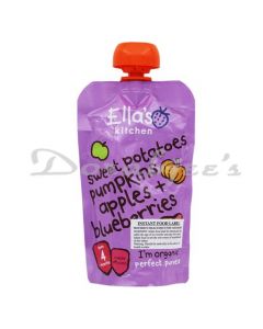 ELLAS KITCHEN BABY FOODS ORGANIC SWEET POTATO PUMPKINS APPLE BLUEBERRIES 120G