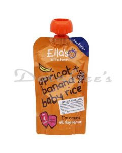 ELLAS KITCHEN BABY FOODS ORGANIC BANANA APRICOT BABY RICE 120G