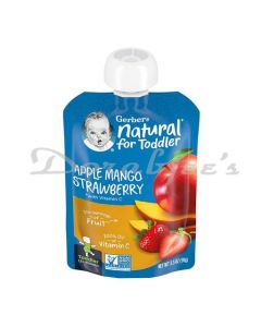 GERBER APPLE MANGO STRAWBERRY 12+MONTHS 99G