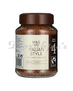 M&S ITALIAN STYLE INSTANT COFFEE DARK ROAST 4 100G