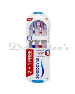 SEOSODYNE SENSITIVITY GUM TOOTH BRUSH SOFT 2+1