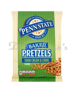 PENN STATE BAKED PRETZELS SOUR CREAM CHIVE 175G