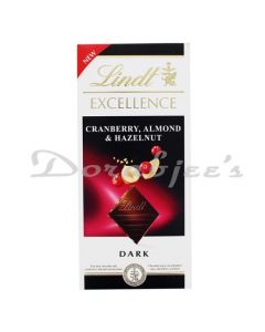 LINDT CRANBERRY DARK CHOCOLATE  100G