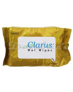 CLARUS WET WIPES SANDALWOOD 30S