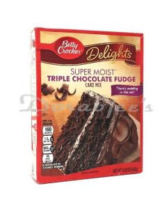 BETTY CROCKER SUPER MOIST 3CHOCO FUDGE CAKE MIX 432G