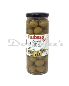 HUTESA OLIVES PITTED GREEN 450