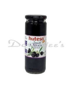 HUTESA OLIVE PITTED BLACK 450G