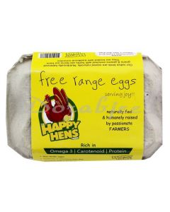 THE HAPPY HEN FREE RANGE EGGS 6PC