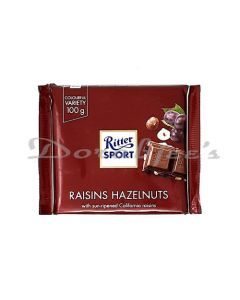 CT CHOCOLATES RITTER SPORT - RAISIN & HZLNUT 100G