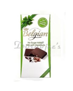 CT CHOCOLATES BELGIAN NSA BAR MILK+HAZELNT100G