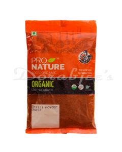 PRONATURE ORGANIC  RED CHILLI HOT POWDER 100