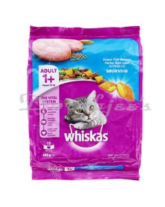 WHISKAS CAT FOODS OCEAN FISH 480G