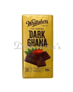 WHITTAKERS DARK CHOCOLATE GHANA 72% COCOA 200G