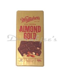 WHITTAKERS CHOCOLATE ALMOND GOLD 33% COCOA 200G