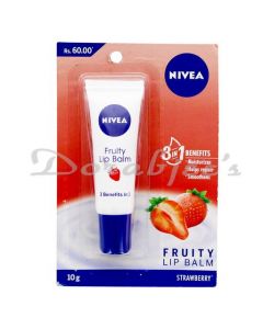 NIVEA FRUITY LIP BALM STRAWBERRY 10G