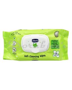 CHICCO BABY SOFT WET WIPES  72 STICKER PACK