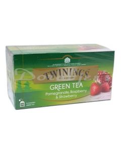 TWINING GREEN TEA POMEGRANATE ,RASPBERRY STRAWBERRY 25S