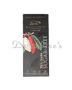 ZEVIC STEVIA SUGAR FREE DARK CHOCOLATE 70% 40G