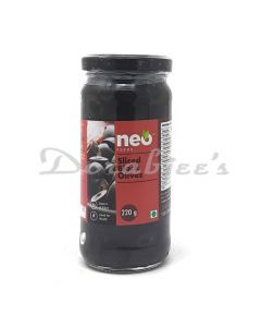 NEO FOODS SLICED BLACK OLIVES 220G