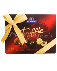 SAPPHIRE TRUFFLE ASSORTED DARK MILK WHITE CHOCOLATE 180G