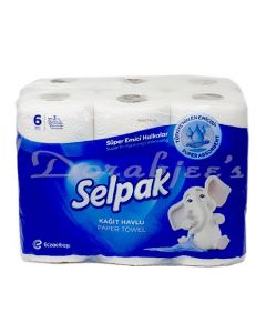 SELPAK 3PLY PAPER TOWEL ROLLS 6ROLLS