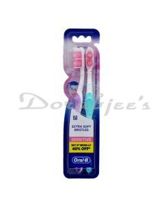 ORAL B SENSITIVE WHITENING TOOTH BRUSH EXTRA SOFT 2S VP