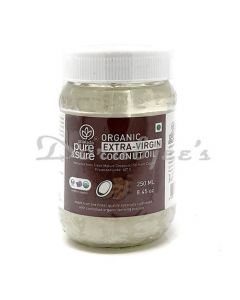 PURE & SURE ORGANIC EXTRA VIRGIN COCONUT OIL 250M