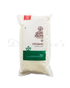 PURE & SURE ORGANIC SOYA FLOUR 500 G