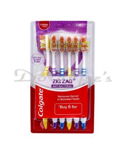 COLGATE ZIGZAG TOOTH BRUSH SOFT 6N