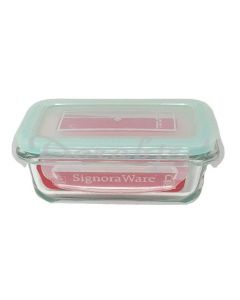 SIGNORAWARE 1702 GLASS RECTANGULAR DISH WITH LID 180ML