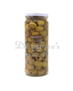 HABIT OLIVES GREEN PITTED 430G