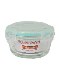 SIGNORAWARE 1711 GLASS BAKEWARE ROUND CONTAINER WITH LID 220ML