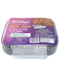 FRESHEE QUIK PACK ALUMINUM CONTAINER FOOD TRAY  450ML 25 PCS