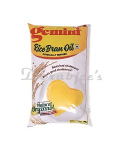 GEMINI RICEBRAN OIL 1LTR POLY PACK