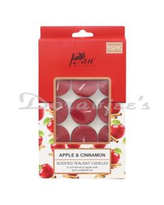 PAN AROMAS SCENTED CANDLE APPLE CINMNON 150G 15PKT