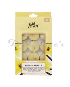 PAN AROMAS SCENTED CANDLE VANILLA 150G 15PK