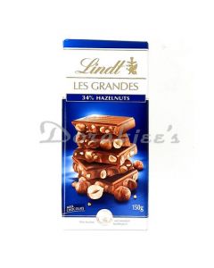 LINDT MILK CHOCOLATE  34% HAZELNUT 150G