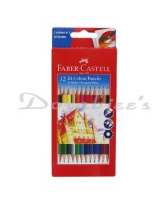 FABER CASTELL 12 BI COLOR PENCILS 24SHADES