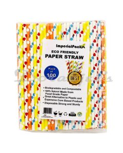 IMPERIAL PAPER STRAW 6MM PACK100