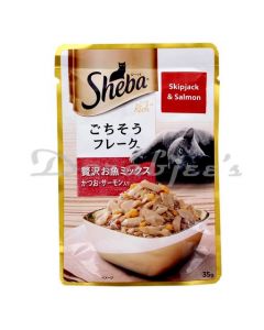 SHEBA CAT FOOD MIX SKIP JACK & SALMON  35 G